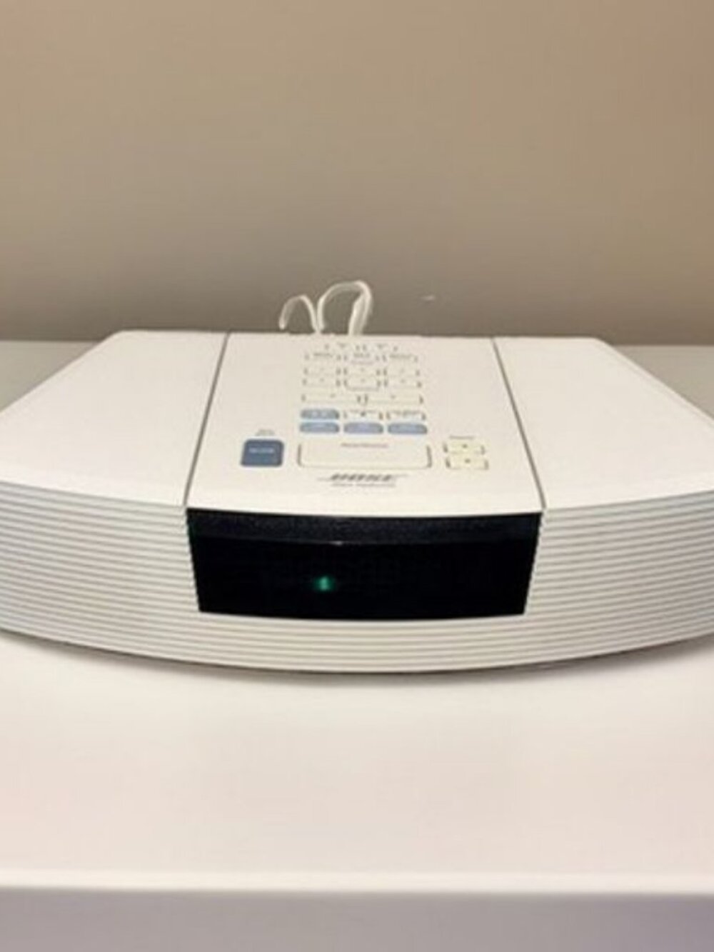 Bose AWRC-1P Wave Radio CD Player AM/FM Alarm Clock White Tested - No Remote